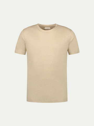 BEIGE LINEN T-SHIRT